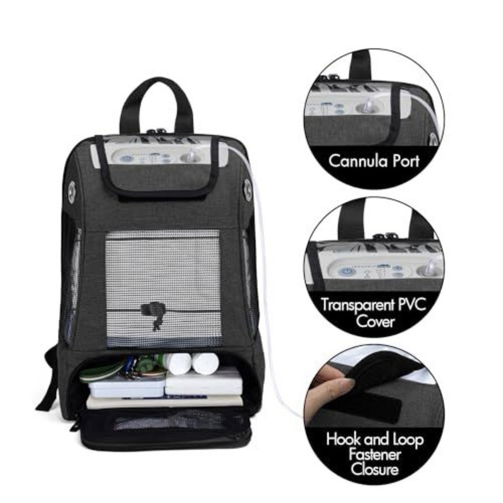 Oxygen Concentrator Backpack - POC Carrying Bag Compatible with Inogen Oxygo - Picture 2 of 5